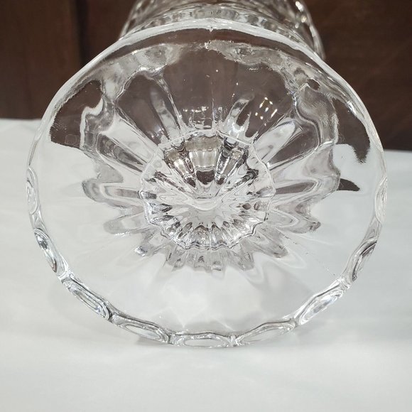 Fifth Avenue Crystal 7.5" Christmas Footed Hurricane Candleholder Vase trees - Picture 7 of 10